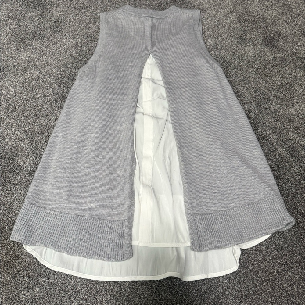 Athena Itinerary Gray Sleeveless Sweater Tank Sz L - Picture 3 of 5